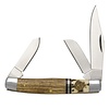 ABKT - American Buffalo Knife & Tool ABKT Roper Laredo Stockman 1065 Carbon Steel, Stag & Wood Handle