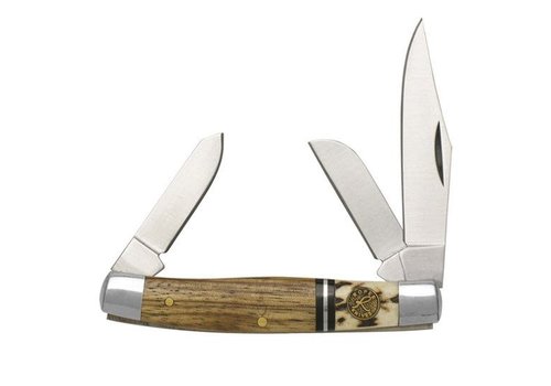 ABKT - American Buffalo Knife & Tool American Buffalo Knife & Tool, Roper Knives, Laredo Stag Stockman with 1065 High Carbon Steel Blades  PN:  RP0001SG