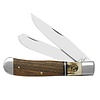 ABKT - American Buffalo Knife & Tool ABKT Roper Series Laredo Trapper Carbon Steel, Stag & Wood Handle