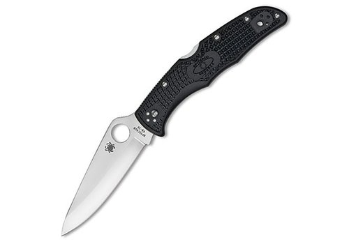 Spyderco Knives Spyderco Endura 4, black with fiberglass re-enforced nylon (FRN) lightweight handle, VG10 stainless blade
