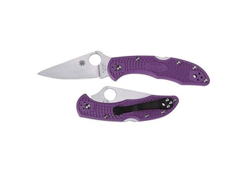 Spyderco Knives C11FPPR--Spyderco, Delica 4 Lightweight w/ Purple FRN Handle and VG-10 Stainless Blade
