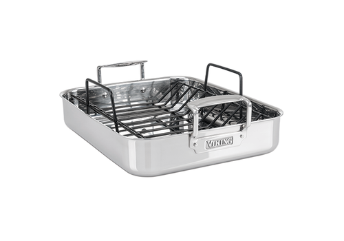 Clipper Corp/Viking Viking 3-Ply 18/8 Stainless Roasting Pan with Non-Stick Rack