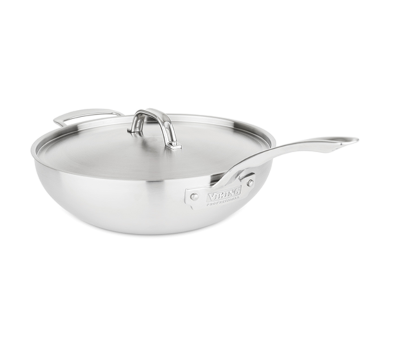 Viking, Pro 5 Ply 12" Covered Chef's Pan, 5.2 Qt., 4.9L., Satin Finish #40061-0712-STN