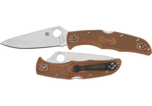 Spyderco Knives C10FPBN--Spyderco, Endura 4 w/ Brown FRN Handle and VG-10 Stainless Blade