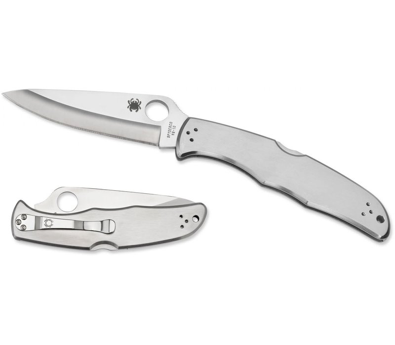 Spyderco, Endura 4, Stainless Handle, Plain Edge VG10