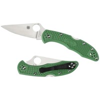 Spyderco, Delica 4 Green Lightweight FRN Handle, Flat Ground VG10
