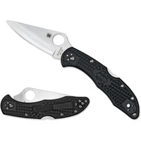 C11PBK--Spyderco Delica 4 w/ Black FRN Handle and VG-10 Stainless Blade