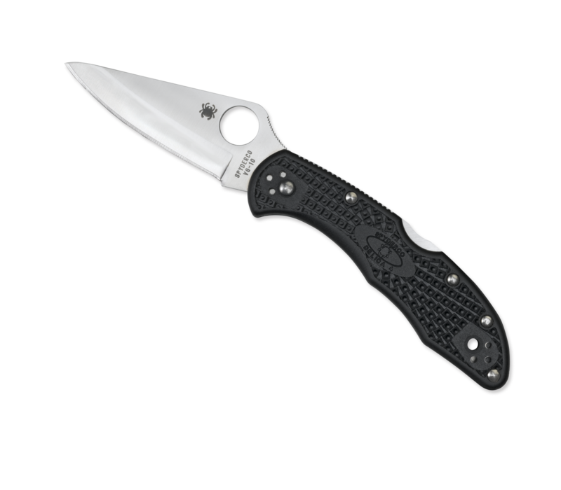 C11PBK--Spyderco Delica 4 w/ Black FRN Handle and VG-10 Stainless Blade