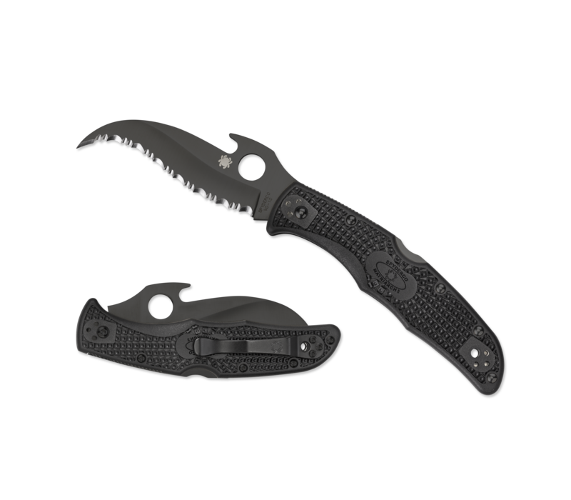 Spyderco, Matriarch 2 Black FRN, Black VG-10 Emerson Wave Serrated