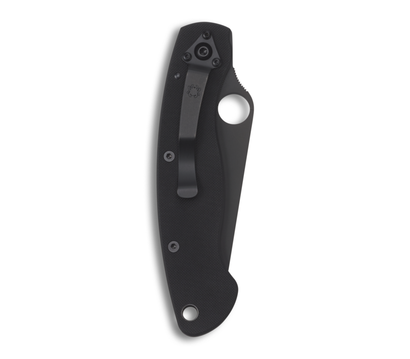 Spyderco Military Model Folder-Black G-10 Handle & CPMS30V Black Coated Blade