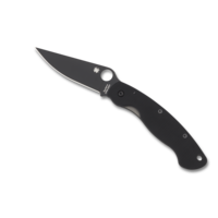 Spyderco Military Model Folder-Black G-10 Handle & CPMS30V Black Coated Blade