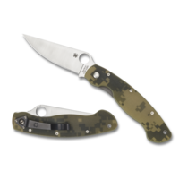 Spyderco Plain Edge Military Model- Digital Camo G-10 Handle, CPMS30V Blade