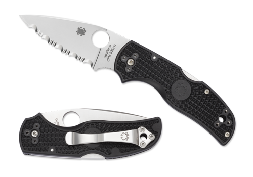 Spyderco Knives Spyderco Native 5 Lightweight-  Black FRN Handle and CPMS30V Powdered Steel Serrated Blade
