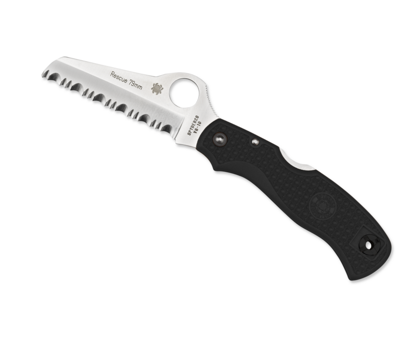Spyderco, Rescue 79mm Black FRN and VG10 Serrated