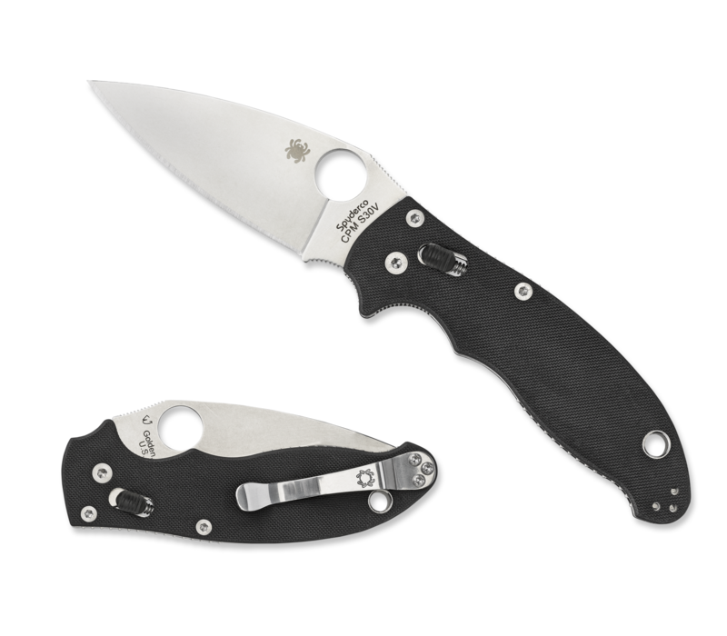 C101GP2--Spyderco, Manix 2 w/ Black G-10 Handle and CPMS30V Powder Steel Blade