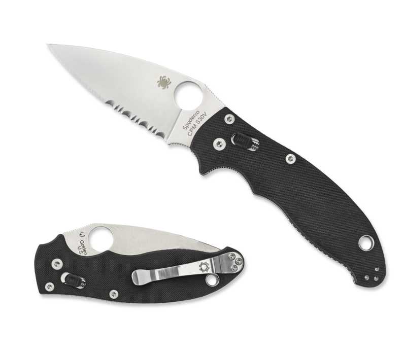 Spyderco, Manix 2, Black G-10 and CPMS30V, ComboEdge