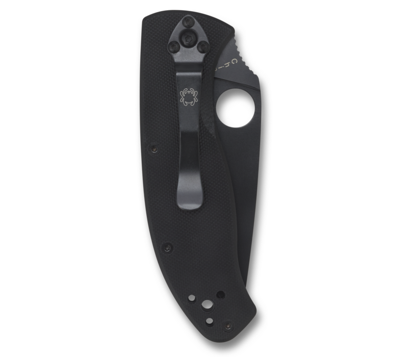 Spyderco, Tenacious Black G10 Handle, 8Cr13MoV Stainless Black Blade