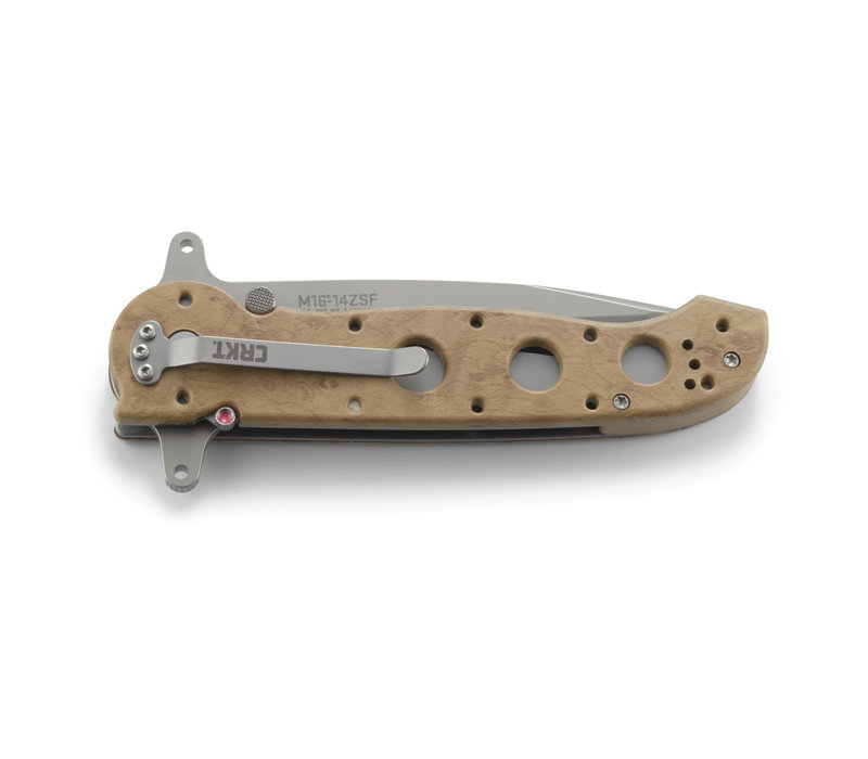 CRKT M16 Desert Tan Tanto Triple Point Serrations