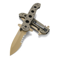 CRKT, Flipper Desert Tan, Veff Serrations