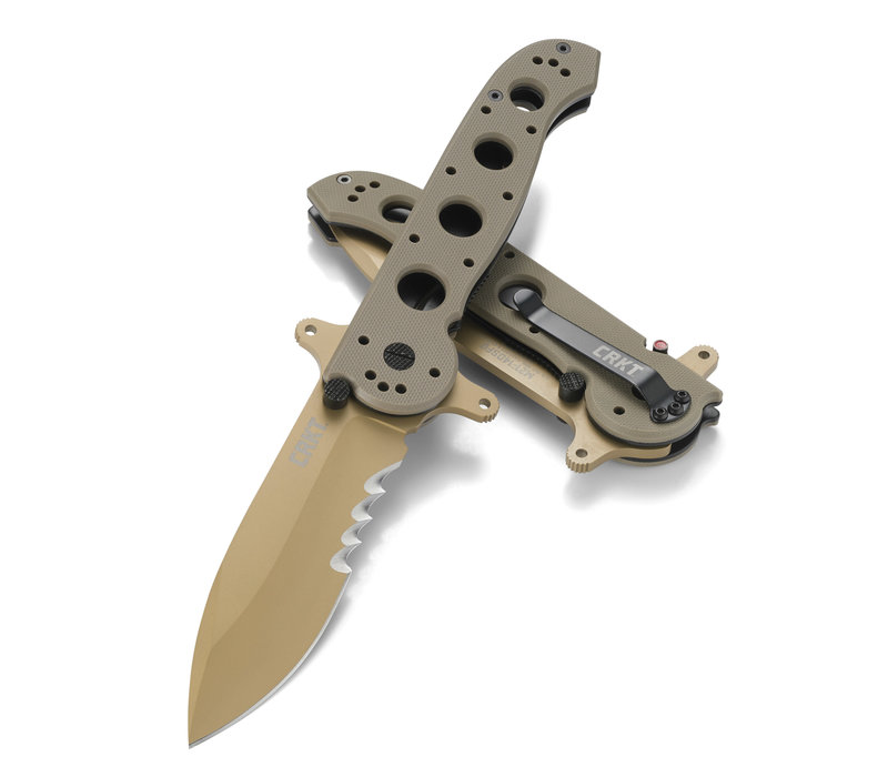 CRKT, Flipper Desert Tan, Veff Serrations
