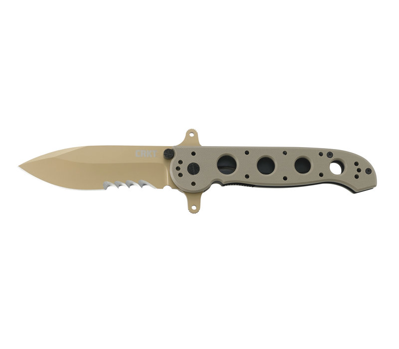 CRKT, Flipper Desert Tan, Veff Serrations