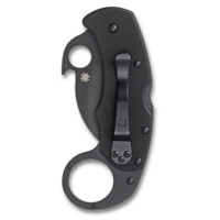 C170GBBKP--Spyderco, Karahawk w/ Black G-10 Handle and VG-10 Stainless Emerson Open Black Blade