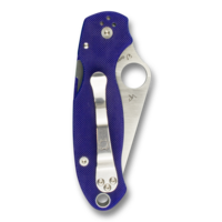 Spyderco Para 3 Folder-Midnight  Blue G-10 Handle, Plain Edge  CPMS110V Blade