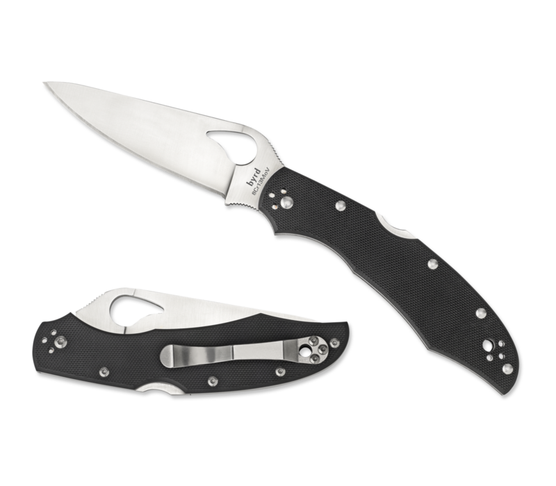 Spyderco Byrd Cara Cara 2- Black G-10 Handle, Plain Edge 8Cr13MoV Stainless Blade