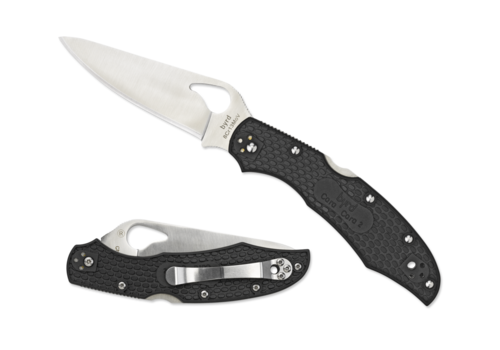 Byrd Knives Spyderco Byrd Cara Cara 2- Black FRN Handle, Plain Edge 8Cr13MoV Blade