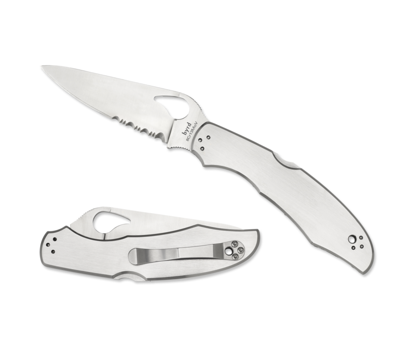 Spyderco Cara Cara 2- Stainless Handle, ComboEdge Blade