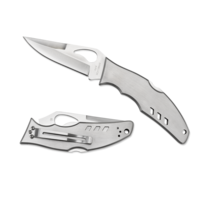 Spyderco Byrd Flight Stainless Handle, Plain Edge 8Cr13MoV Blade