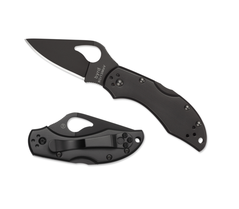 Spyderco, Byrd Robin 2 w/ Stainless Black Handle and 8Cr13MoV Stainless Black Blade