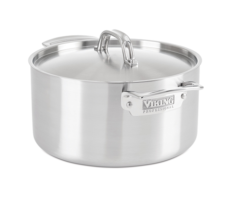 Viking Professional 5-Ply 18/10 6.0 Quart Stock Pot- Satin Finish