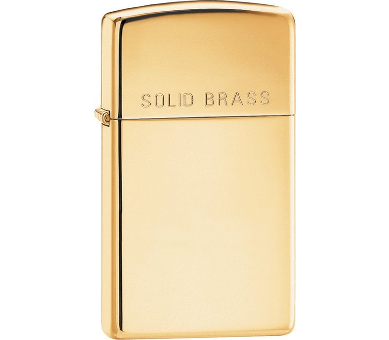 ZO13260--Zippo, Slim Solid Brass