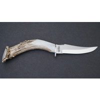 Silver Stag Deer Skinner- Crown Handle, D2 Steel