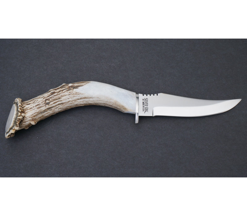 Silver Stag Deer Skinner- Crown Handle, D2 Steel