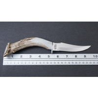 Silver Stag Deer Skinner- Crown Handle, D2 Steel