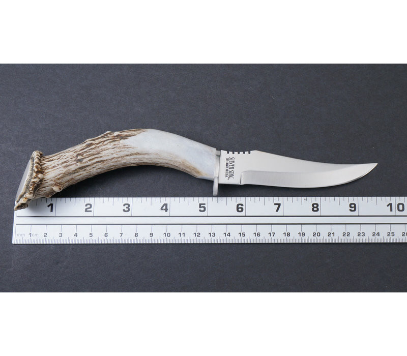 Silver Stag Deer Skinner- Crown Handle, D2 Steel
