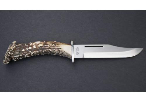 Silver Stag Silver Stag, Deep Valley w/ Crown Handle and D2 Tool Steel Blade w/ Leather Sheath