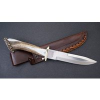 Silver Stag Pacific Bowie Crown Handle, D2 Steel