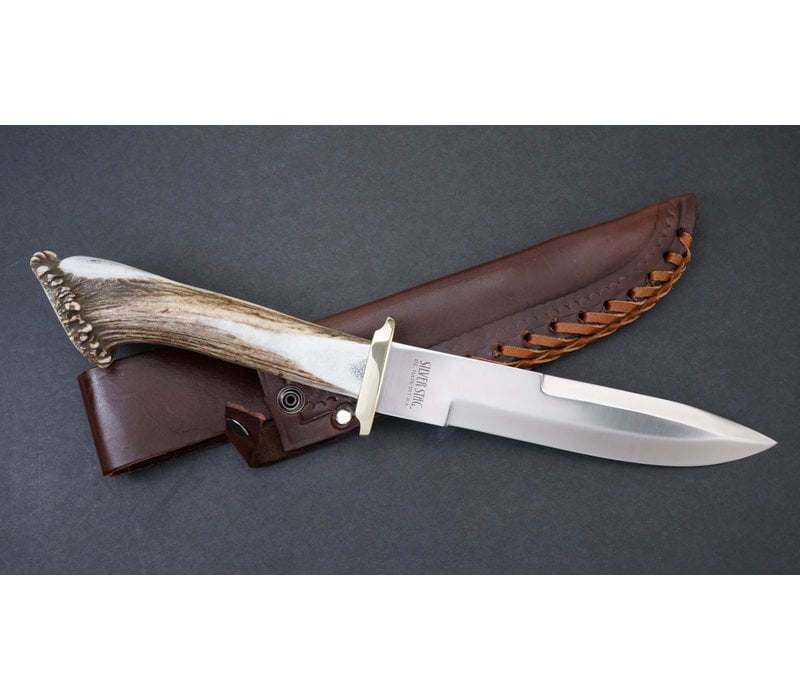 Silver Stag Pacific Bowie Crown Handle, D2 Steel