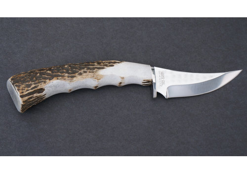 Silver Stag SSS3.0ES--Silver Stag, Gamerw/ Elk Stick Handle and D2 Tool Steel Blade w/ Leather Sheath