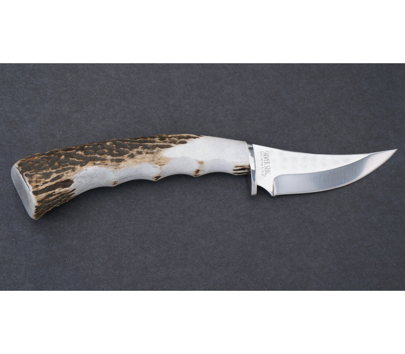 SSS3.0ES--Silver Stag, Gamerw/ Elk Stick Handle and D2 Tool Steel Blade w/ Leather Sheath