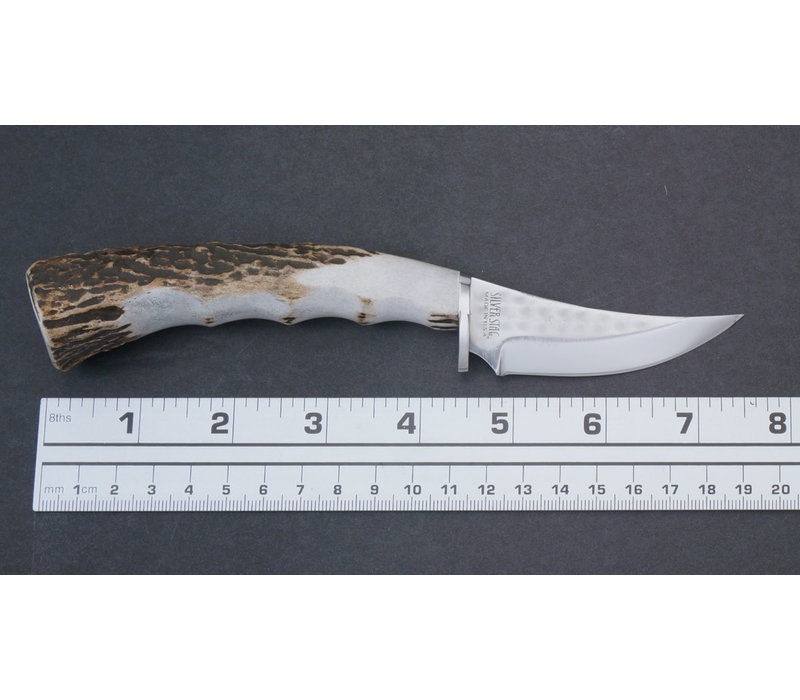 SSS3.0ES--Silver Stag, Gamerw/ Elk Stick Handle and D2 Tool Steel Blade w/ Leather Sheath