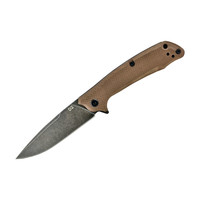 ABKT Desert Scavenger Flipper Knife- D2 Steel, Tan G-10