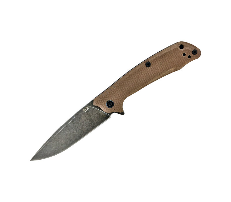 ABKT Desert Scavenger Flipper D2 Steel, Tan G-10