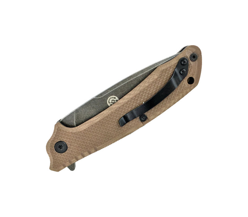 ABKT Desert Scavenger Flipper D2 Steel, Tan G-10