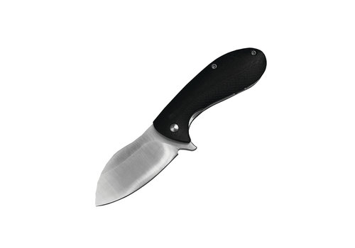 ABKT - American Buffalo Knife & Tool AB048--ABKT Grunt Ball Bearing Flipper- Black G10 Handle