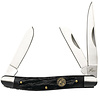 ABKT - American Buffalo Knife & Tool ABKT Roper Series Chaparral Stockman Black Jigged Bone, 1065 Carbon Steel