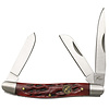 ABKT - American Buffalo Knife & Tool ABKT Roper Series Chaparral Stockman Red Jigged Bone, 1065 Carbon Steel